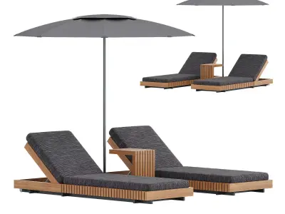 Luxury Chaise Lounge Dreamhause Low-poly 3D model