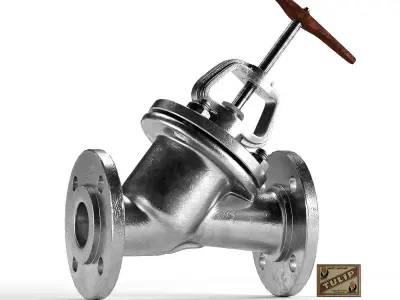 Pipeline industrial valves set  3D model