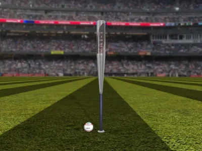 Baseball Field Bat and Ball 3D model