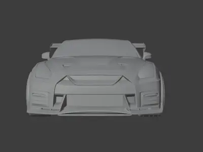Nissan Gtr  Low-poly 3D model
