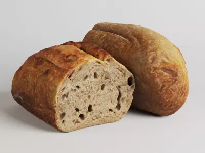 Half a bread 3D model