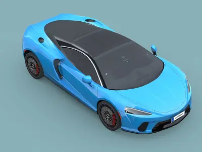 McLaren GT 2020 Low-poly 3D model
