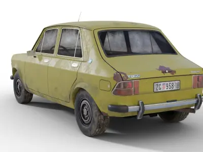 Zastava 101 Rusty Old Car 3D model