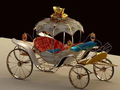 Chinese horse wagon 3D model