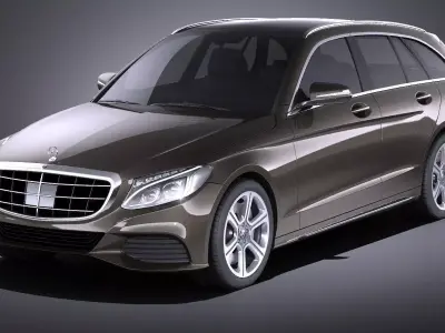 Mercedes Benz C Class W205 2017 estate VRAY 3D model