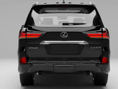 Lexus LX 570 with Interior 3D model