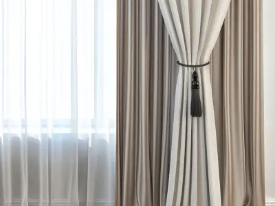 Set 07 Curtains 3D model