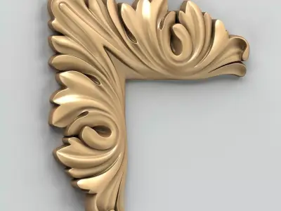 Carved decor corner 008 3D model