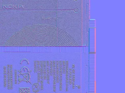 Nokia Battery Free low-poly 3D model