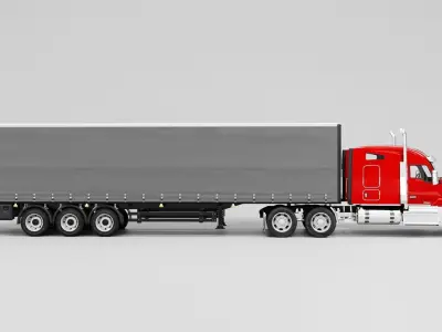 Kenworth W990 Low-poly 3D model