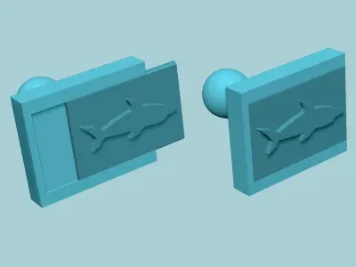 Stamp 13 - Shark - Fondant Decoration Maker Toy 3D print model