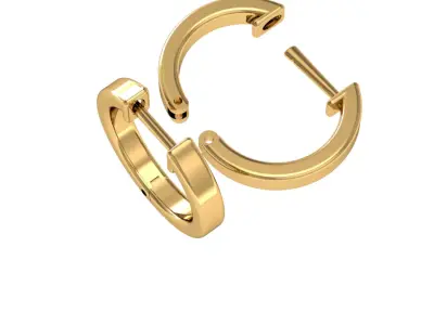 earrings hoop simple 3D print model