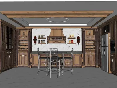 KITCHEN CLASSIC CABINET 3D model