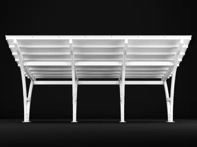 Wooden carport 3D model