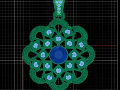 SUNFLOWER STYLE PENDANT 3D PRINTABLE MODEL 3D print model