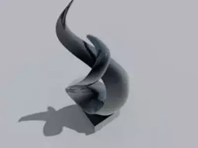 abstract metal statue Free 3D model