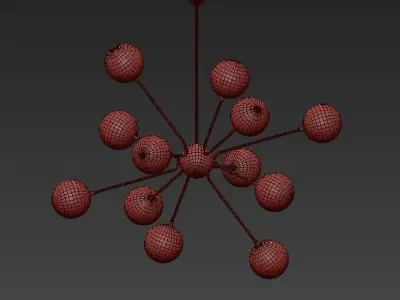 Rewire Custom Orb Chandelier in 1950 3D model