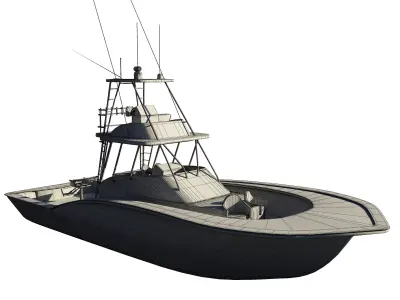 Jarrett Bay 46 - Game Asset Low-poly 3D model