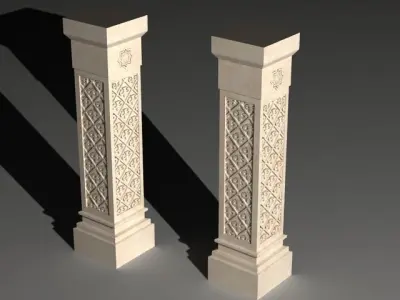 Arabian Pillar for Architecture 3D model