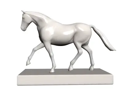 Horse statue 001 3D model