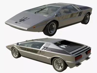 Maserati Boomerang coupe 1972 3D model