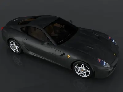 Ferrari 599 GTB Fiorano Low-poly 3D model