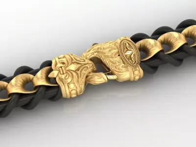Bracelet with patterns 3D print model
