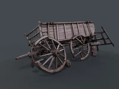 Cart 3D model Low-poly 3D model