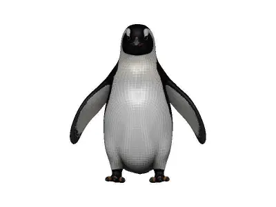 Penguin Low-poly 3D model 4