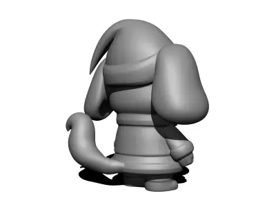 Christmas bunny 3D print model