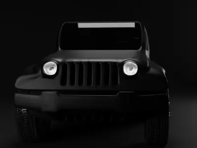 Offroad Jeep Low-poly 3D model