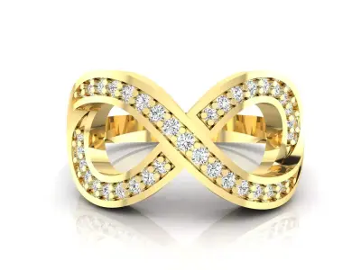 Ring M48 The luxury female ring with gems wedding 3D print model