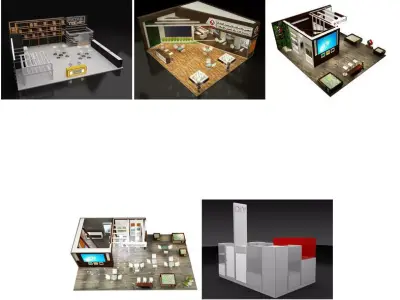 Booth Exhibition Stand G26 3D Model Collection