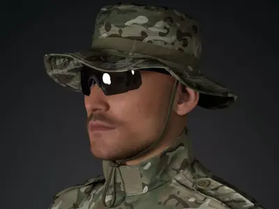 Tactical Ballistic Sunglasses for Unreal Engine 5 Low-poly 3D model