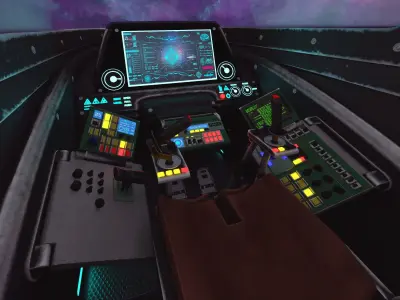 Spaceship interior Free low-poly 3D model