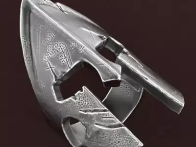 Gladiator ring Silver Gold  Print 3D print model