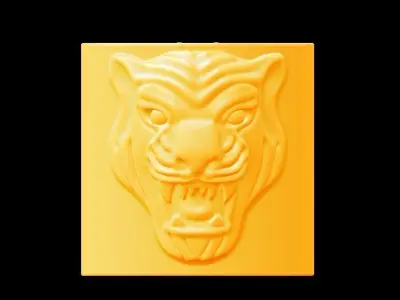 Panther Head Pots 3D print model
