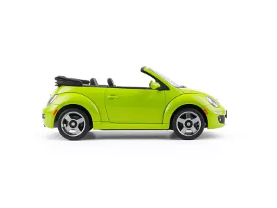 Lime Green Convertible model pack Low-poly 3D model