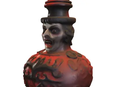 Haunted Vampire Clown Bottle Low-poly 3D model