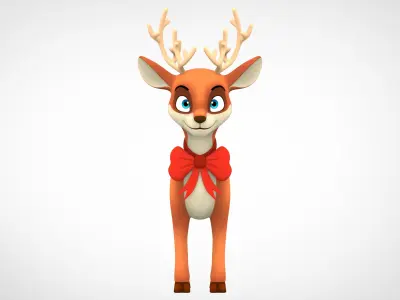 Christmas Reindeer 3D model