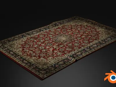 classic rug 3D model purchase