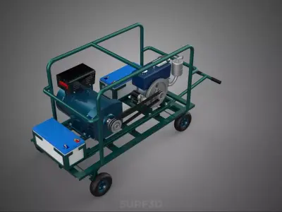 ROADSIDE MOBILE ELECTRIC VEHICLE EV CAR CHARGER GENERATOR DIESEL 3D model