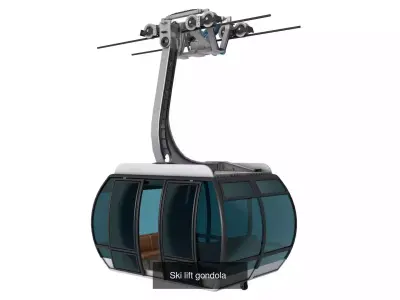 Ski lift gondola collection 3D Model Pack