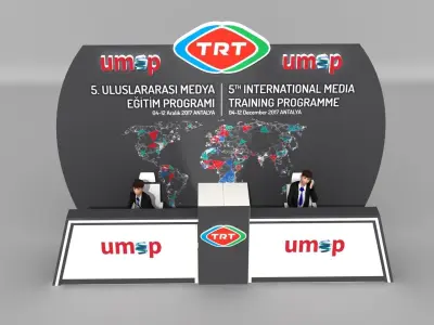 Hotel Lobby Desk 001 3D model