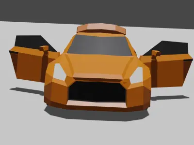 Nissan GT-R R35 Low-poly 3D model