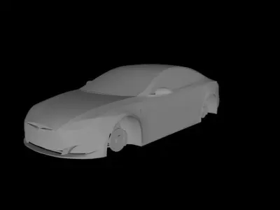 2015 Tesla Model S Low-poly 3D model