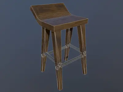 Chair Lowpoly Game Ready Pack 4 in One Low-poly 3D model