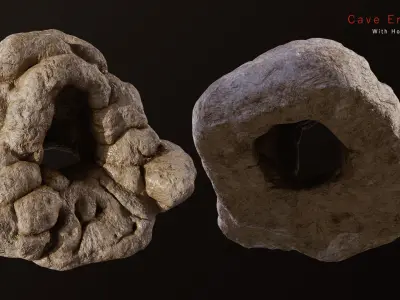 Cave Environment For Unreal Engine 5 Low-poly 3D model