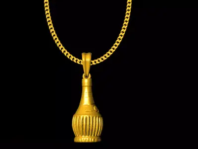Bottle pendant charms - one inch pendant 3D print model purchase