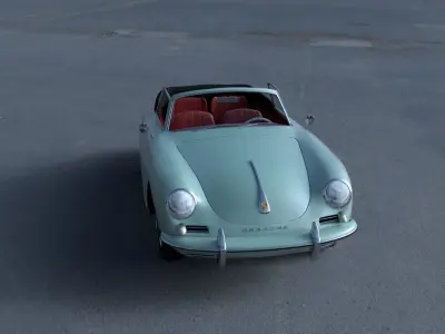 Porsche 356 Convertible HDRI 3D model